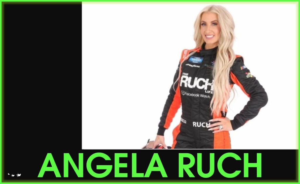 Angela Ruch nascar truck series adoption twin sister podcast website
