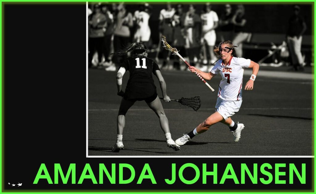 Amanda Johansen womens lacrosse usc podcast interview business travel website