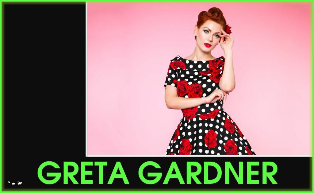 Greta Gardner pinup beauty europe redhead podcast website