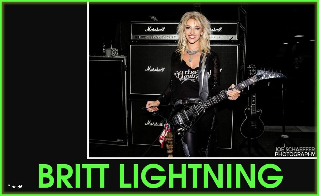 Britt Lightning guitarist vixen rocker guitar girl band