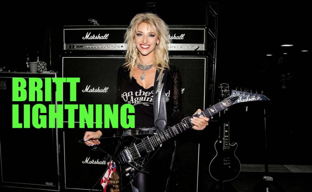 Britt Lightning a guitarist vixen hair band female rocker rock n roll fantasy camp